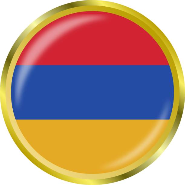 aremenia national flag icon vector illustration material - ermeni bayrağı stock illustrations