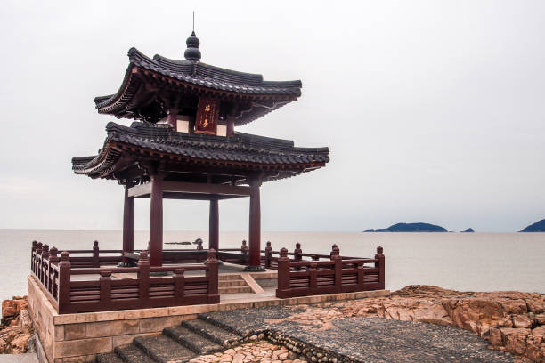 istock Zhaizhai pavillion,Putuoshan island 1484765709