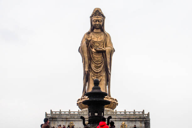 Guan Yin statue one of the four sacred Buddhist mountains in Putuo Mountain, China