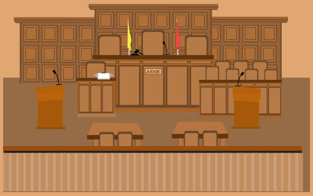 ilustraciones, imágenes clip art, dibujos animados e iconos de stock de tribunal sala - supreme court