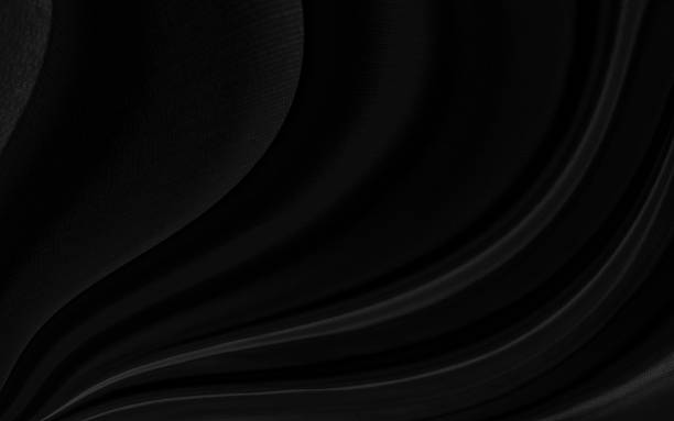 istock Black gray satin dark fabric texture luxurious shiny that is abstract silk cloth background with patterns soft waves blur beautiful. 1484769080