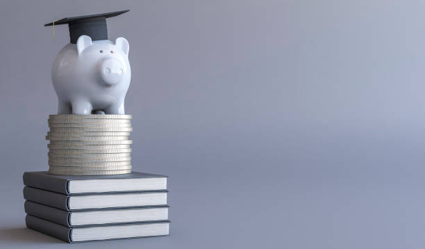 Expensive Education - Graduation and Finance Learning stock photo