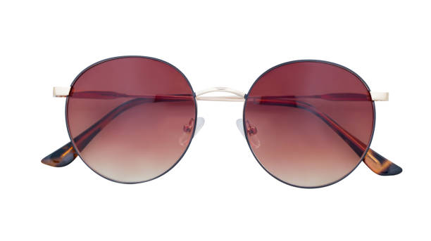 istock Brown sunglasses, golden metallic frame 1484771618