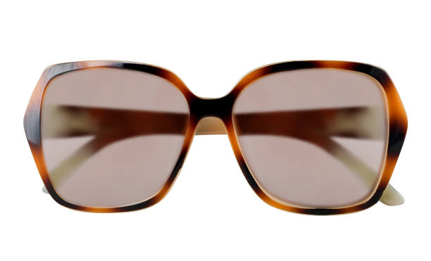 istock Women's sunglasses with amber square frame 1484771625
