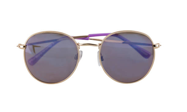 istock Gray sunglasses, golden metallic frame 1484771642