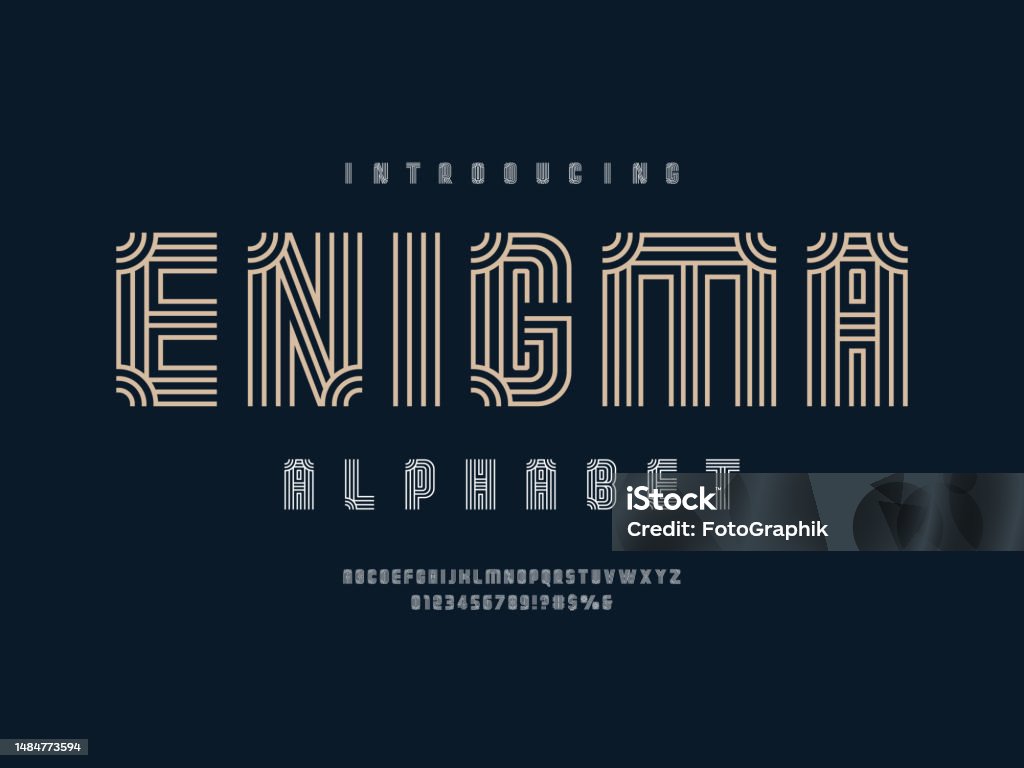 Stylized Font Examples Stylized Font Stock Illustration - Download Image Now - Alphabet, Art ...