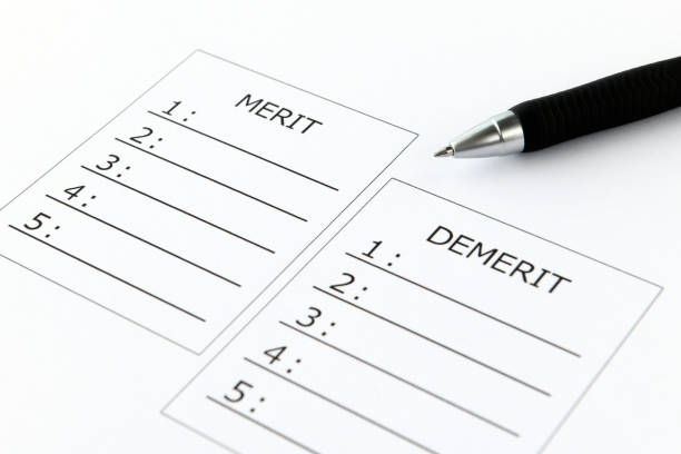 istock Business concepts, comparison with merit and demerit 1484775603