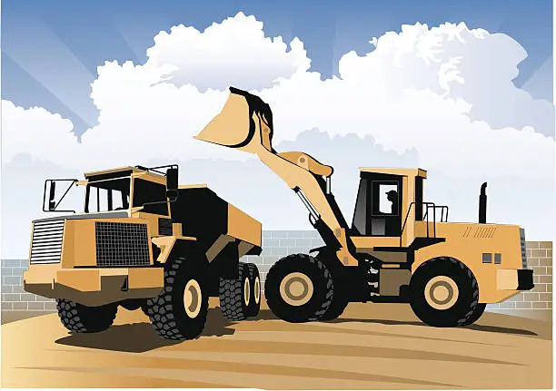 Vector illustration of Construction: Solid Foundation