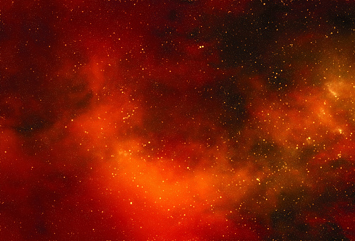 Space background with stardust and shining stars. Realistic cosmos and color nebula. Colorful galaxy. 3d illustration.
