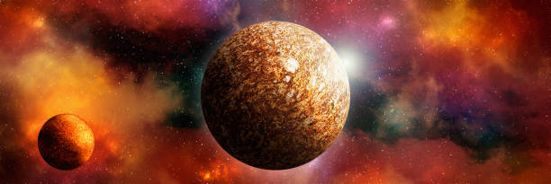 istock Unknown planet from outer space. Space nebula. Cosmic cluster of stars. Outer space background. 3D Illustration 1484784056