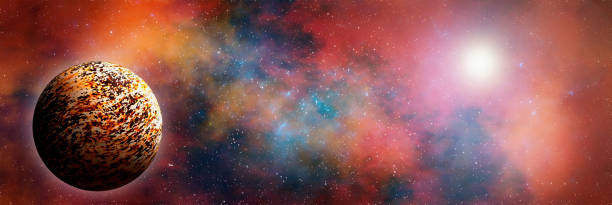 istock Unknown planet from outer space. Space nebula. Cosmic cluster of stars. Outer space background. 3D Illustration 1484784093