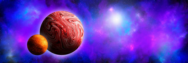 istock Unknown planet from outer space. Space nebula. Cosmic cluster of stars. Outer space background. 3D Illustration 1484784164