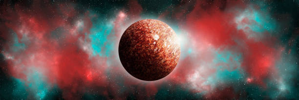 istock Unknown planet from outer space. Space nebula. Cosmic cluster of stars. Outer space background. 3D Illustration 1484784274