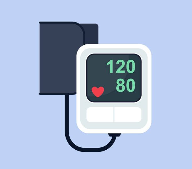 血圧測定用眼圧計。血圧計。医療機器。心臓病。ベクターイラスト。 - healthcare and medicine doctor medical exam blood pressure gauge点のイラスト素材／クリップアート素材／マンガ素材／アイコン素材