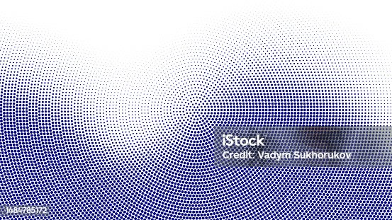 istock Halftone dots abstract background. Wavy dotted texture. 1484785172