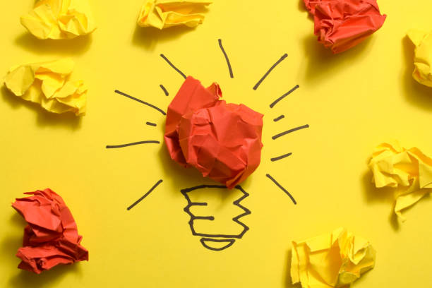 istock concept crumpled paper light bulb metaphor for good idea 1484786945
