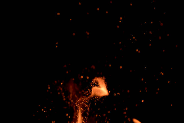 istock Blured flame with burst of sparks; selective focus; overlay design usage 1484787356