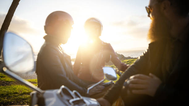 istock Friends outdoors with motorbike 1484788550