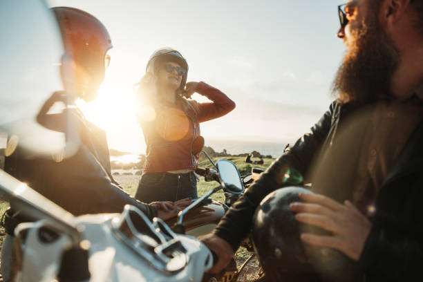 istock Friends outdoors with motorbike 1484789214