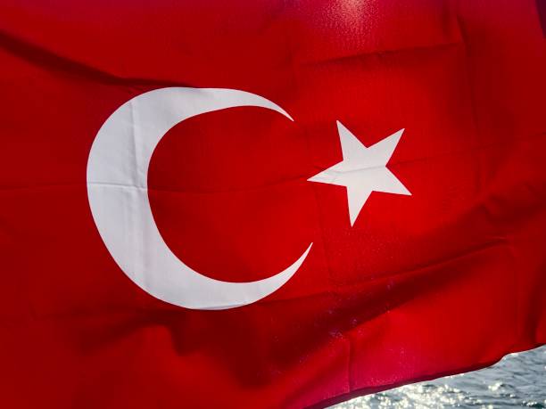 istock turkish flag in the wind in Turkey 1484792014