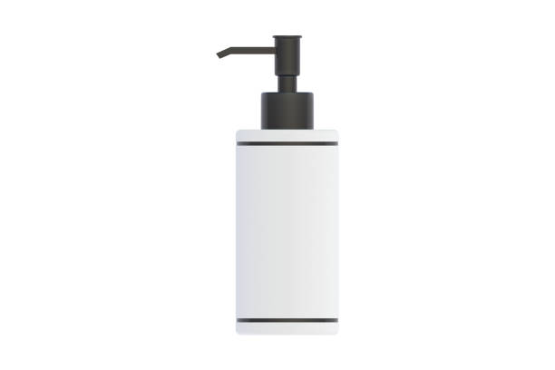 istock Bottle for liquid soap isolated on white background. Dispenser pump. Cosmetic accessories. 3d render 1484792295