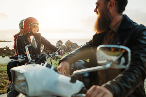 istock Friends outdoors with motorbike 1484792396