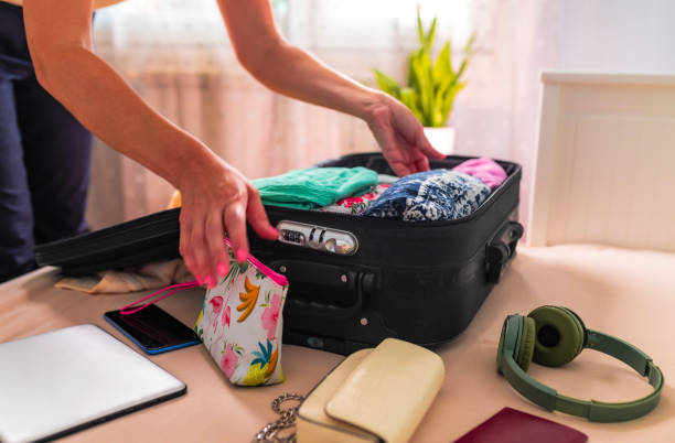istock Packing suitcase for travel 1484793550
