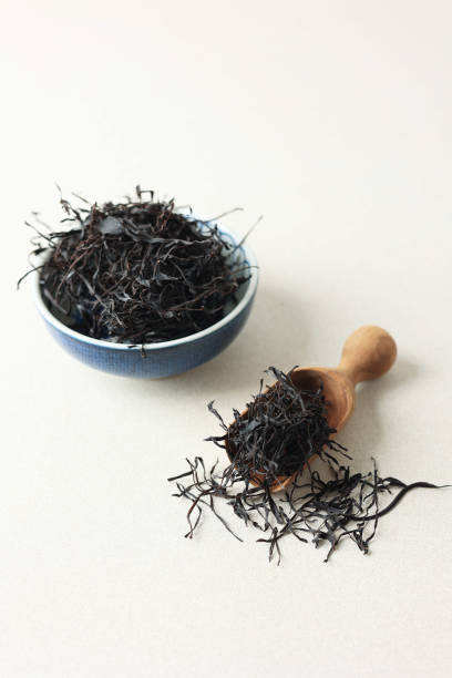 istock Dried Hijiki Seaweed on Ceramic Bowl 1484800228