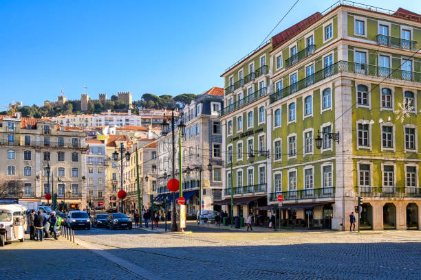 Old Buildings In Lisbon stock photo