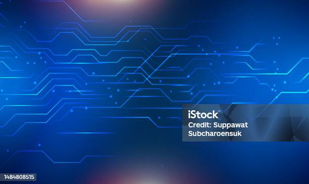 Communication Process Blue Background Abstract Blue Technology Communication Concept Background Stock ...