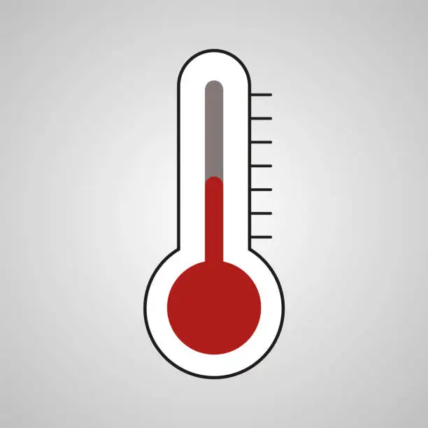 Vector illustration of thermometer vector icon 10 eps.