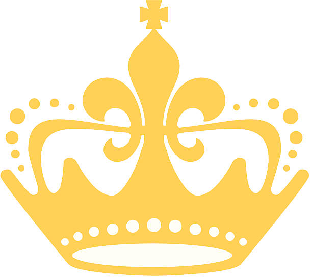 złoty herb "fleur-de-lis korona - fleurdelis stock illustrations