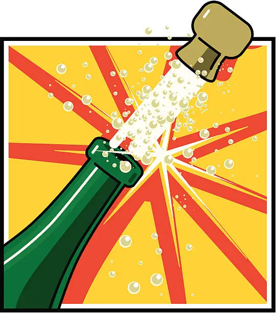 Vector illustration of champagne