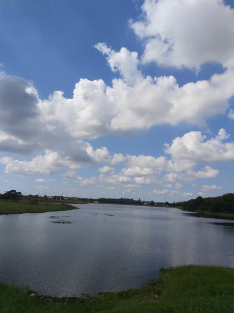 istock Beautiful blue sky at big lake 1484823811
