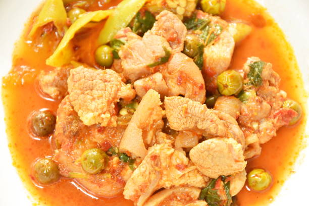 istock spicy stir fried slice pork leg with eggplant curry 1484825867
