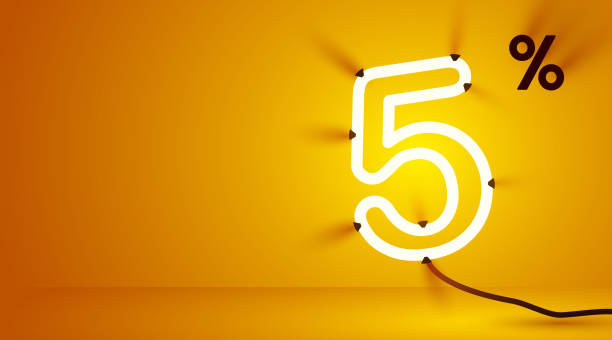 istock 5 percent Off. Discount creative composition. Mega Sale or bonus. 1484826789