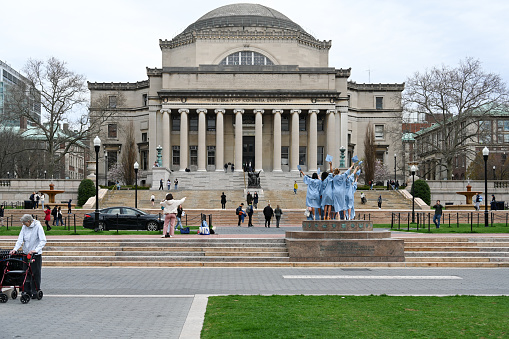 New York City, United States, April 7, 2023 - The Low Memorial Library (nicknamed Low) of the Columbia University in New York City, USA.