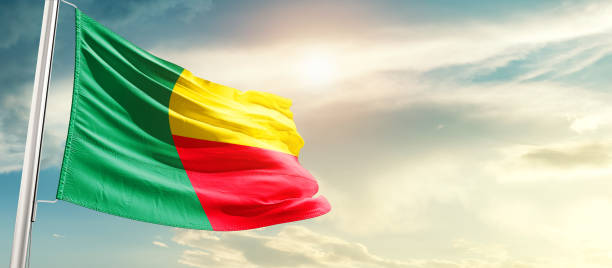 istock Benin national waving flag 1484831586