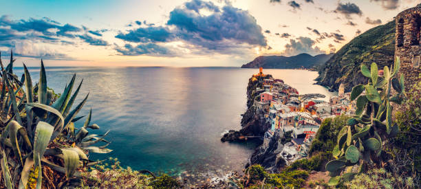 istock Vernazza in Cinque Terre, Italy at sunset 1484832809