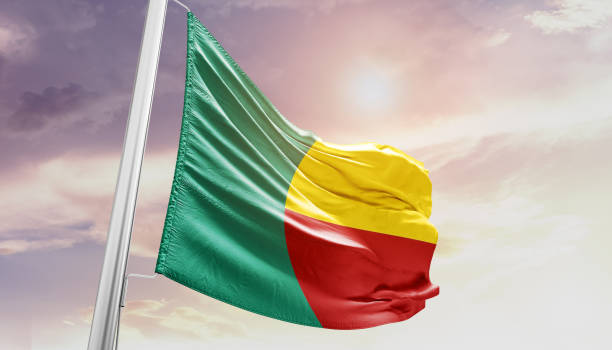 istock Benin national waving flag 1484833455