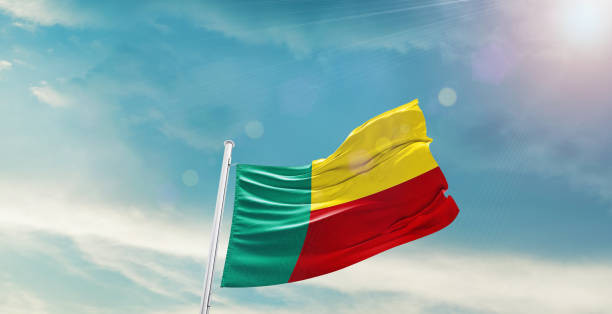 istock Benin national waving flag 1484833488
