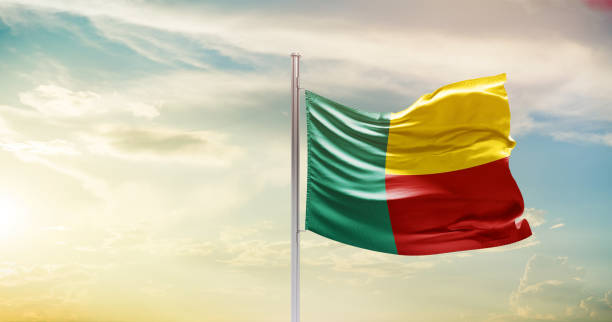 istock Benin national waving flag 1484833636