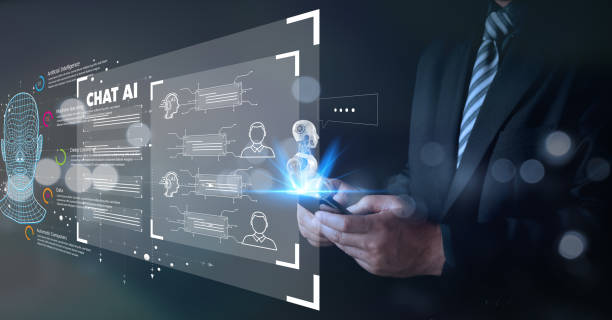 istock Ai chat bot communicate and interact to businessman provide smart data in natural human like text.Artificial intelligence system assist human decision making best solution to accomplish task 1484840036
