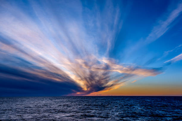 Beautiful sunset over the sea.