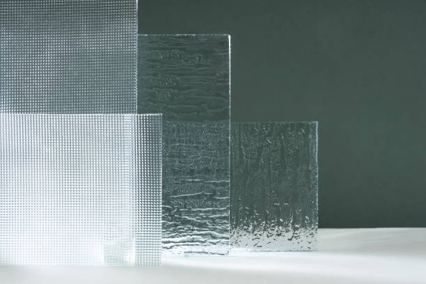istock Composition empty podium material glass geometric shape. Pastel green background. Beautiful background made of natural materials for product presentation. 1484841162