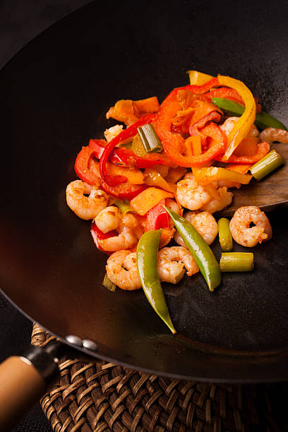 istock Sweet Chilli King Prawn Wok 148484301