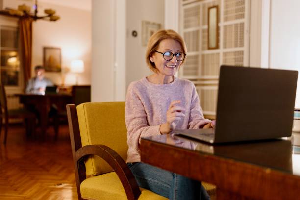 istock Woman talking with someone on a video call 1484845847