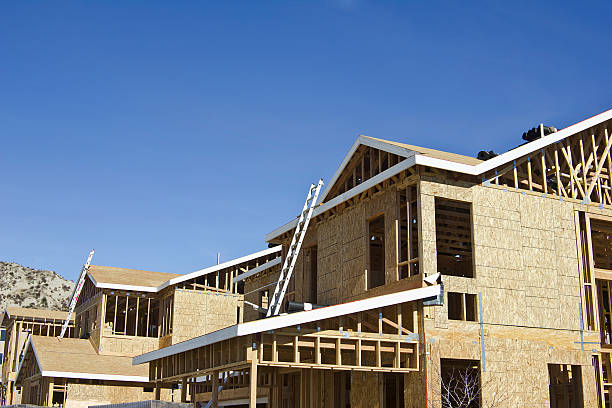 nuevo casas en construcción - new home construction fotografías e imágenes de stock