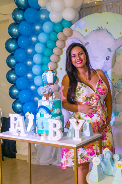 istock Mom at baby shower celebration 1484853225
