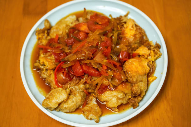 istock A delicious Chinese home-style dish, fried eggs with five willows 1484853329